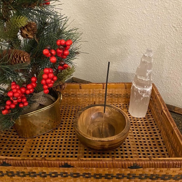 Mango Wooden Bowl Incense Holder